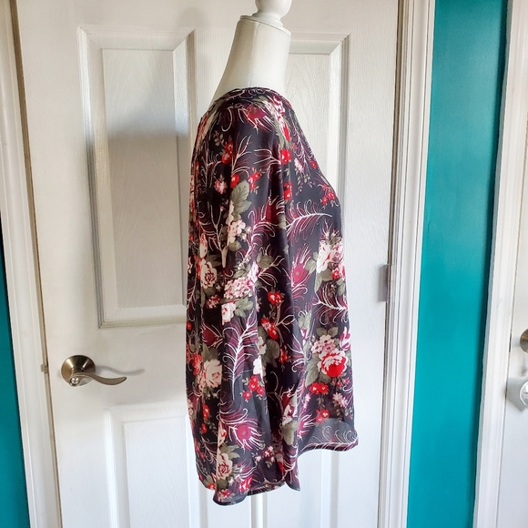 Loft Petite Women's Top Medium Black - Picture 10 of 16